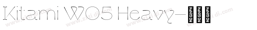 Kitami W05 Heavy字体转换